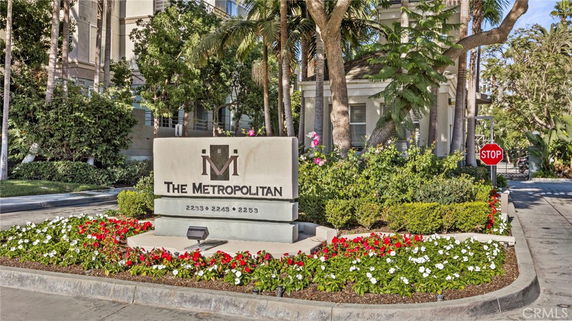 Front view of The Metropolitan building entrance.