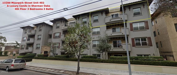 Front view of a multi-story condominium building.