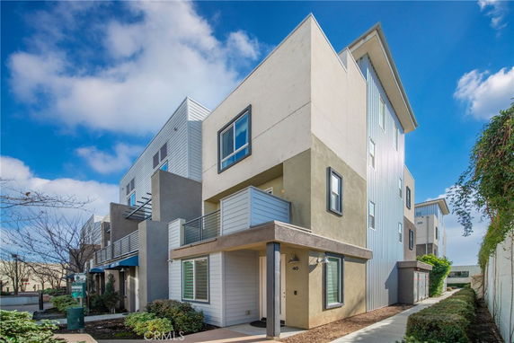 Front view of a modern multi-story building.