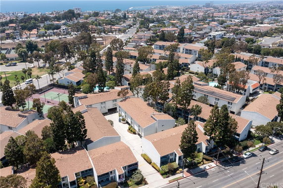 Panoramic view showing a residential area with multiple buildings.