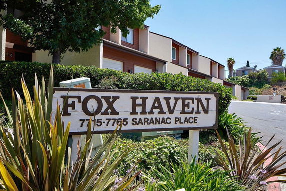 Front view of a residential area with multiple two-story homes.