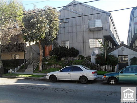 Front view of a multi-story residential building
