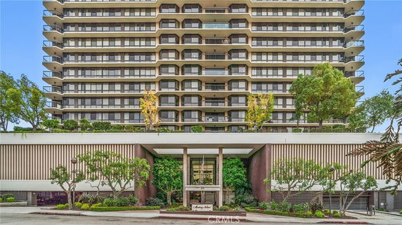 Front view of a multi-story residential building