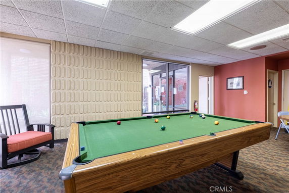 Indoor recreation area featuring a pool table.