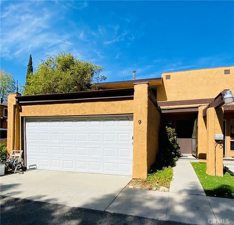 Front view of a house with a double garage.