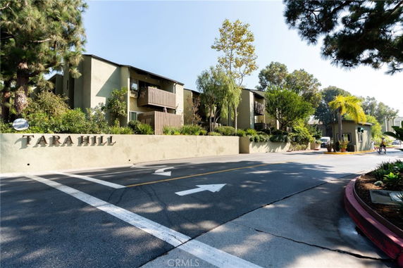 Front view of a residential apartment complex.