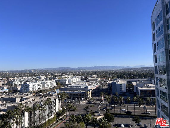 Wide-angle view of a cityscape from a high vantage point.