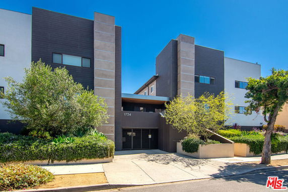 Front view of a modern apartment building.