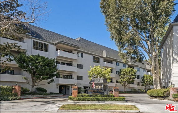 Front view of a multi-story residential building
