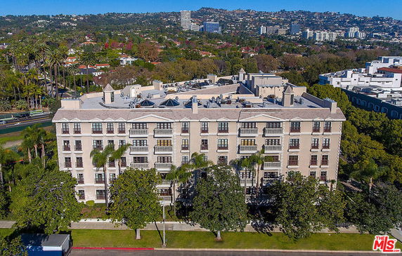 Front view of a multi-story residential building.