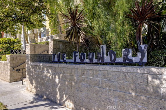 Front view of a building with a sign reading 'The Foundry'.
