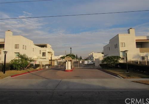 Front view of a gated residential complex.