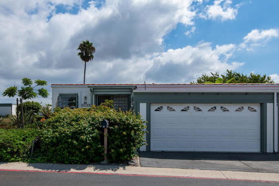 Front view of a single-story house with a double garage.