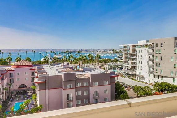 Panoramic view of buildings with a waterfront background