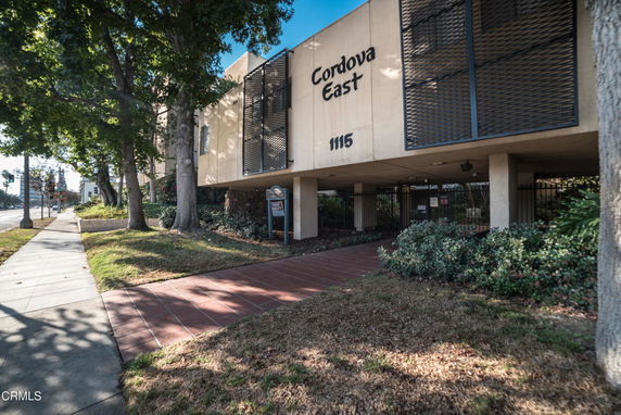 Front view of a multi-story building named Cordova East.