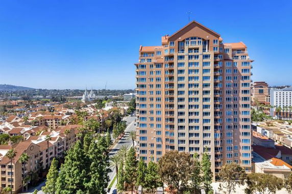 Front view of a multi-story residential building.