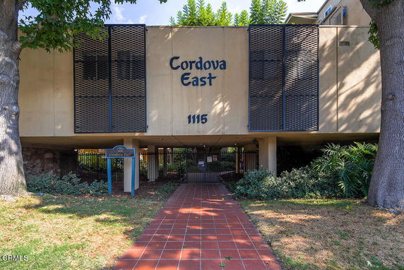 Front view of a multi-story building named Cordova East.