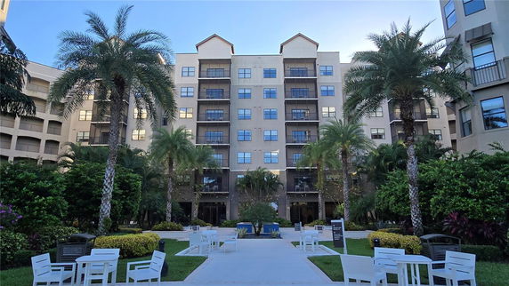 Front view of a multi-story residential building.