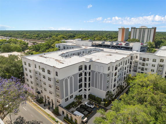 Front view of a multi-story residential building.