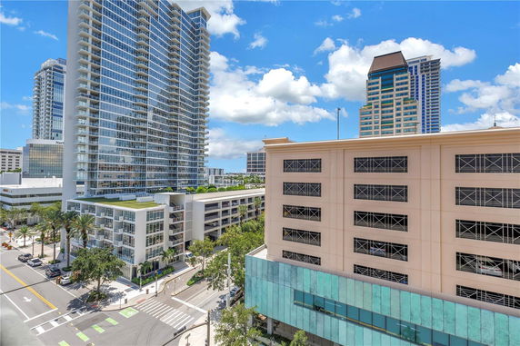 View of high-rise buildings in an urban area.