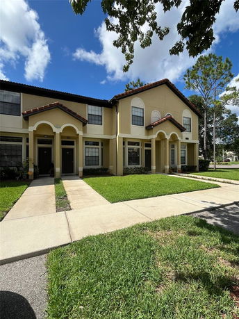 Front view of a two-story townhouse unit.