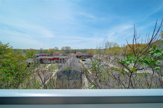 Panoramic view of residential area from above.
