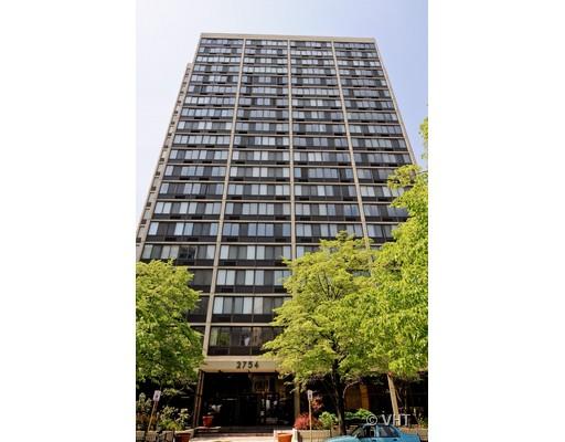 Front view of a multi-story apartment building.