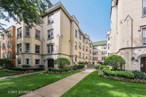 Front view of a multi-story residential building.
