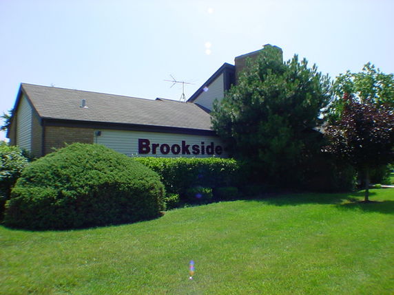 Front view of a building labeled 'Brookside'.
