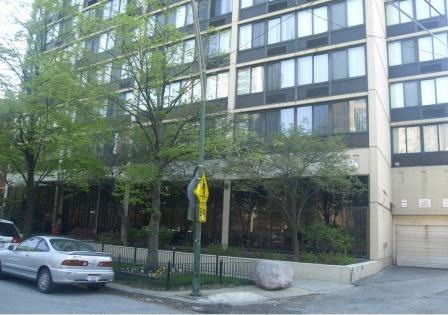 Front view of a multi-story residential building.