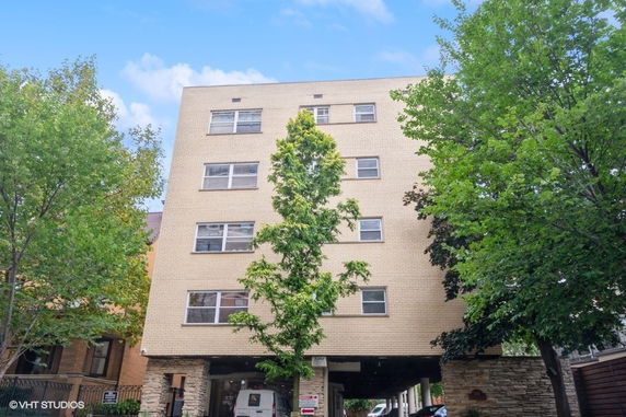 Front view of a multi-story residential building.