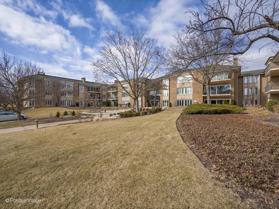 Front view of a multi-story residential building.
