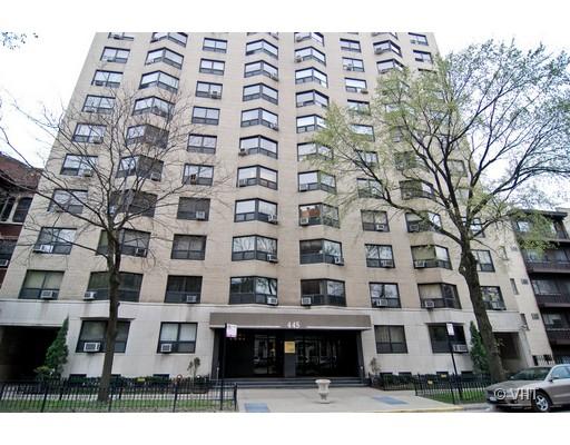 Front view of a multi-story apartment building.