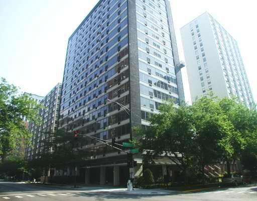 Front view of a multi-story apartment building.