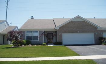 Front view of a single-story house with a double garage.