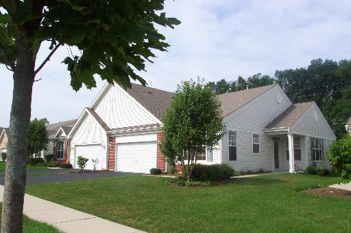 Front view of a single-story house with a double garage.