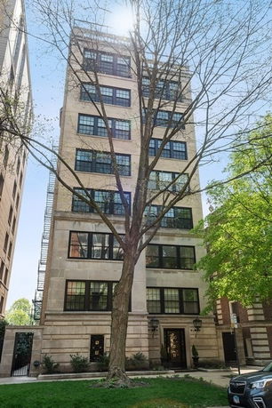 Front view of a multi-story residential building.