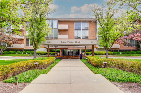 Front view of a building labeled 'Lake Forest North'.