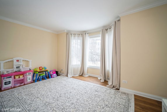 Room with children's toys and play equipment