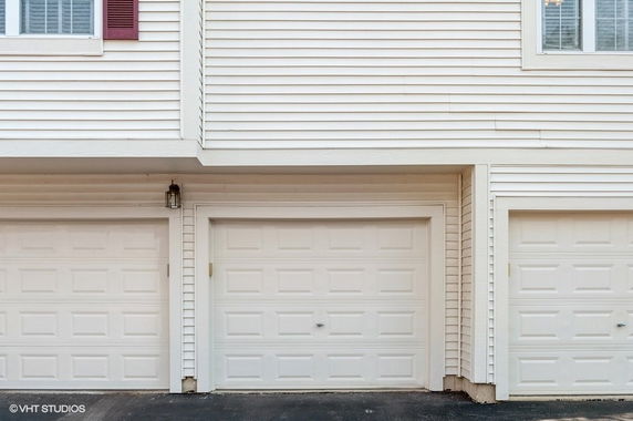 Front view of a house with three garages