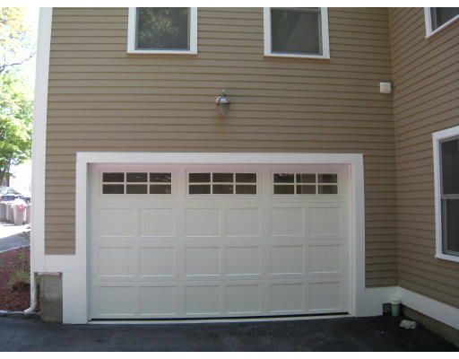 Front view of a house with a double garage.