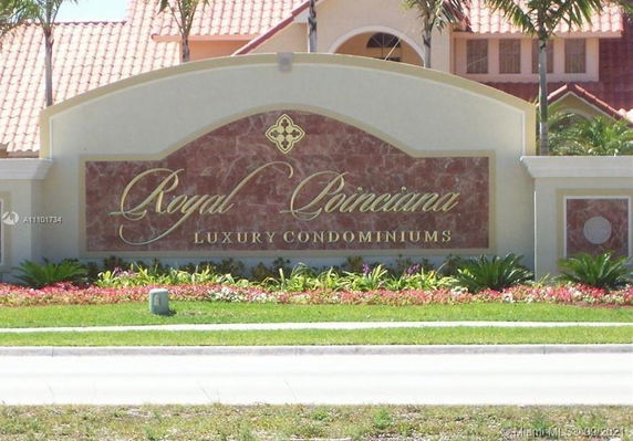 Entrance sign of Royal Poinciana Luxury Condominiums.