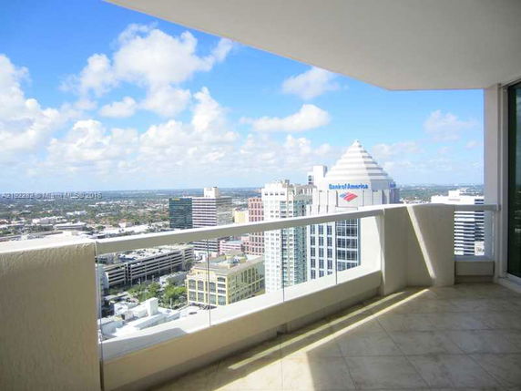 Panoramic view of cityscape from a high-rise balcony.
