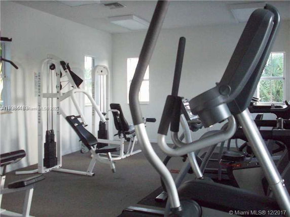 Indoor gym with exercise equipment