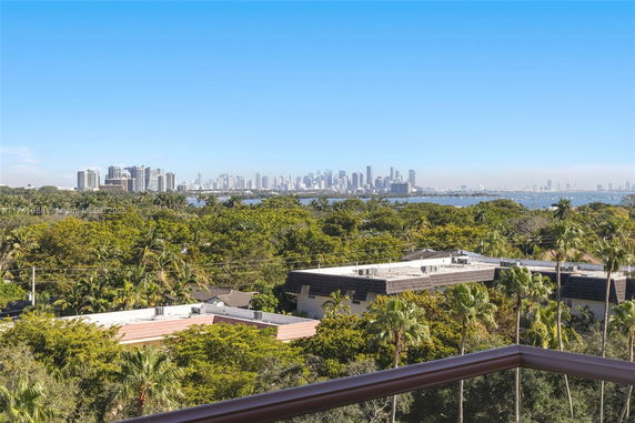 Wide view of city skyline and greenery from a high vantage point.