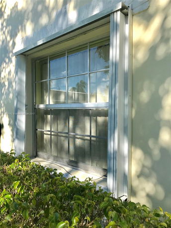 Close-up view of a window on a building exterior.