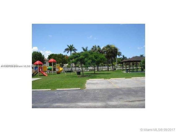 Playground with slides and climbing structures.