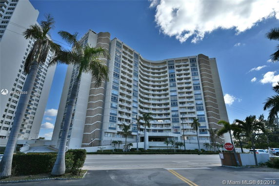 Front view of a multi-story residential building.
