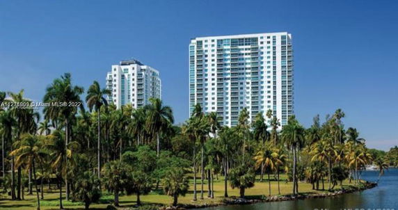 Front view of tall residential buildings with a modern design.