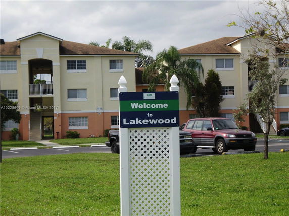 Front view of a multi-story apartment building.